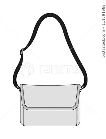 Shoulder bag vector template illustration 111591968