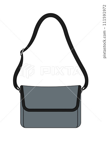 Shoulder bag vector template illustration 111591972
