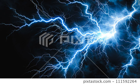 Intense lightning on a black background "AI generated image" Intense lightning on a black background "AI generated image" 111592264