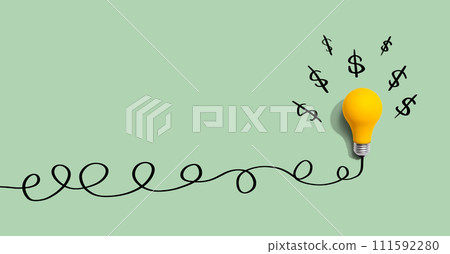 Great idea to make money concept 111592280