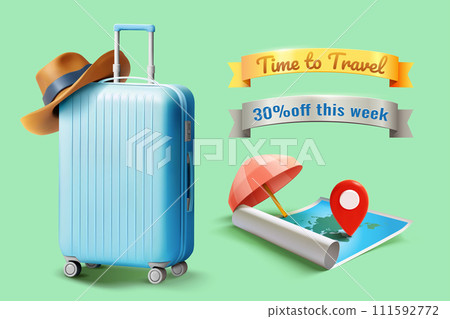3D traveling promo element set 111592772