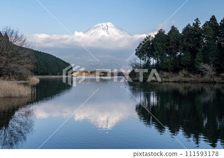 Scenery of Lake Tanuki, Fujinomiya City, Shizuoka Prefecture 111593178