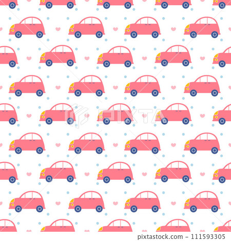 Toys Seamless Pattern Design with Boys and Girls Children Toy Equipment in Cartoon Flat Illustration 111593305