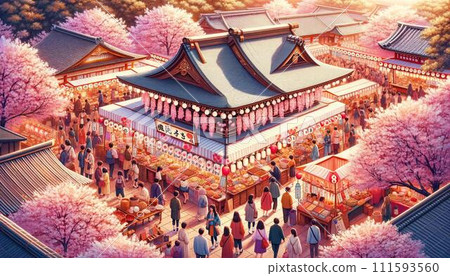 Cherry blossom material Various postures of cherry blossoms Beautiful scenery Scenery Sakura tree Sakura park Cherry blossoms in full bloom 111593560