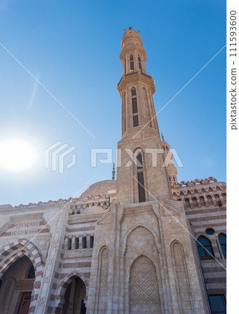 Beautiful Al Mustafa Mosque in Old Town of Sharm El Sheikh in Egypt, at sunset Beautiful Al Mustafa Mosque in Old Town of Sharm El Sheikh in Egypt, at sunset 111593600