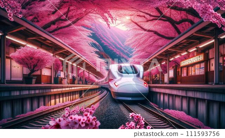 Cherry blossom material Various postures of cherry blossoms Beautiful scenery Scenery Sakura tree Sakura park Cherry blossoms in full bloom 111593756