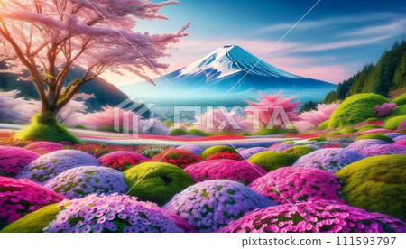 Cherry blossom material Various postures of cherry blossoms Beautiful scenery Scenery Sakura tree Sakura park Cherry blossoms in full bloom 111593797
