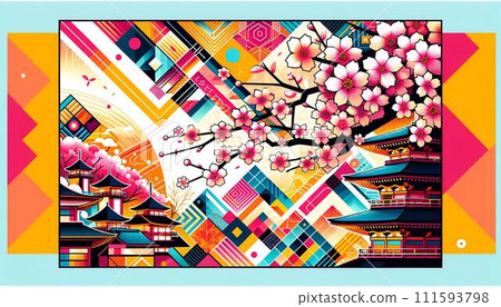 Cherry blossom material Various postures of cherry blossoms Beautiful scenery Scenery Sakura tree Sakura park Cherry blossoms in full bloom 111593798