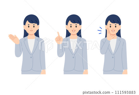 一組擺姿勢尋求指導、指點、呼喚的商務人士女性【人物矢量圖素材】 一組擺姿勢尋求指導、指點、呼喚的商務人士女性【人物矢量圖素材】 111593883