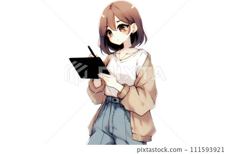 使用平板電腦的女人 111593921