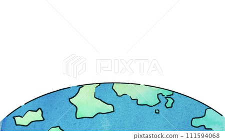 cute half of the earth illustration cute half of the earth illustration 111594068