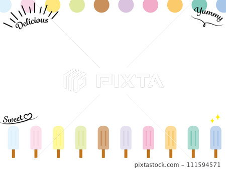 Colorful ice cream frame_horizontal Colorful ice cream frame_horizontal 111594571