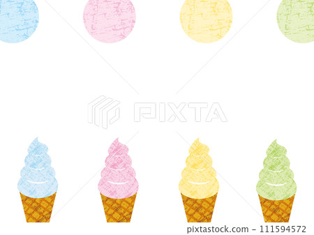 彩色軟冰淇淋框架(垃圾處理)_水平 彩色軟冰淇淋框架(垃圾處理)_水平 111594572