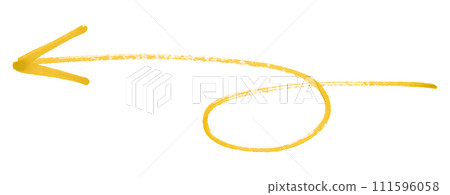 Yellow arrows isolated on white background Yellow arrows isolated on white background 111596058