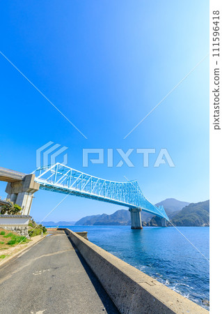 Ikitsuki Ohashi Bridge in winter, Hirado City, Nagasaki Prefecture Ikitsuki Ohashi Bridge in winter, Hirado City, Nagasaki Prefecture 111596418
