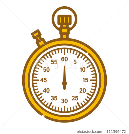Illustration material: golden stopwatch icon - Stock Illustration ...