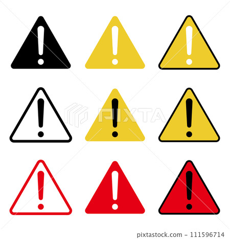 Attention Warning Icon 111596714
