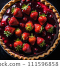 Delicious wild fruits tart, top shot Delicious wild fruits tart, top shot 111596858