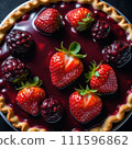 Delicious forest fruit tart, top shot Delicious forest fruit tart, top shot 111596862