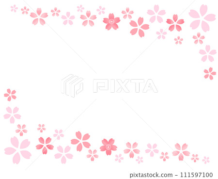 Spring-like cherry blossom simple frame material 2 Spring-like cherry blossom simple frame material 2 111597100