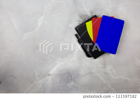 Football referee set for chest pocket 111597182