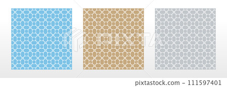 Set of abstract geometric patterns. Seamless vector backgrounds. Colored ornaments Graphic modern patterns Simple lattice graphic design 111597401