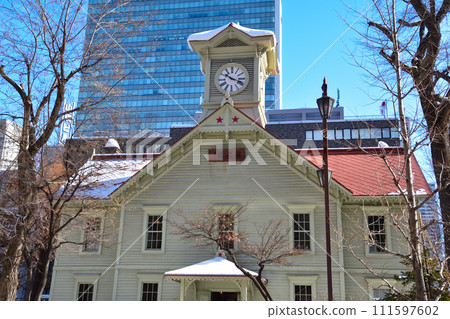 Winter Sapporo Clock Tower 111597602