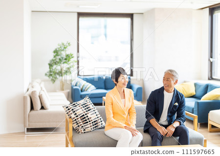 Middle couple senior man and woman Middle couple senior man and woman 111597665