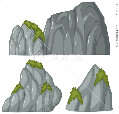 Stylized Vector Illustration of Rocks Stylized Vector Illustration of Rocks 111598204