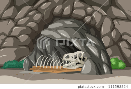 Ancient Beast's Remains in Cave 111598224