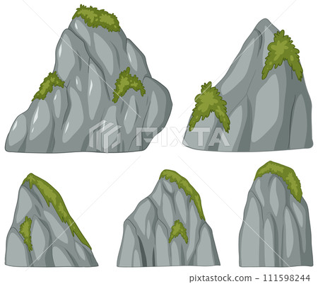 Assorted Vector Mountain Illustrations 111598244