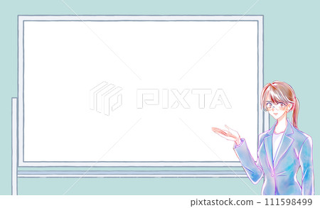 指導商務人士女性白板 111598499