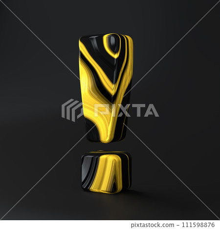 Luxury Black and Gold Exclamation point texture symbol background. Panoramic Marbling texture design Luxury Black and Gold Exclamation point texture symbol background. Panoramic Marbling texture design 111598876