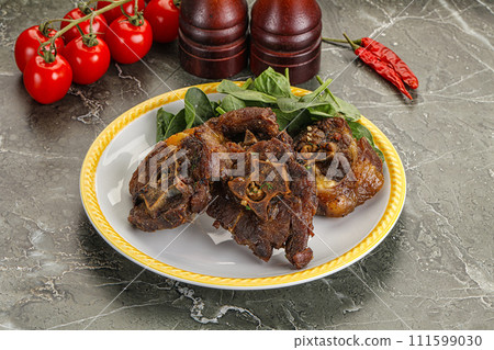Grilled Lamb neck with spices 111599030