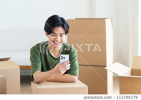 young man moving young man moving 111599179