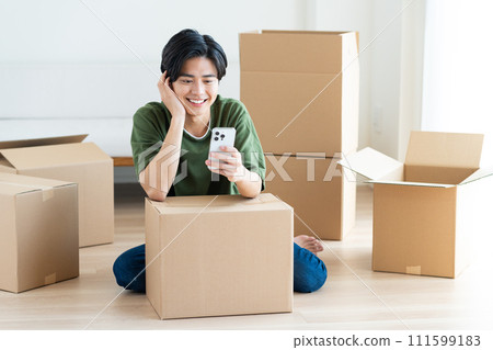 young man moving young man moving 111599183