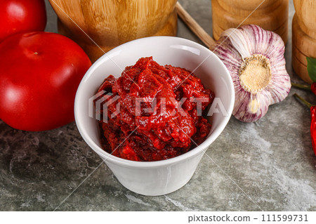 Natural organic red tomato paste 111599731