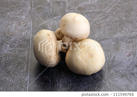 Natural organic ripe champignon mushrooms Natural organic ripe champignon mushrooms 111599768
