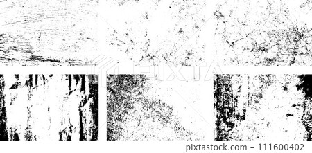Black and white grunge. Distress overlay texture. Abstract surface dust and rough dirty wall background concept. Distress illustration simply place over object to create grunge effect. Vector EPS10. Black and white grunge. Distress overlay texture. Abstract surface dust and rough dirty wall background concept. Distress illustration simply place over object to create grunge effect. Vector EPS10. 111600402