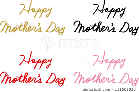 Mother's Day Happy Mother's Day Letters Cursive English Handwriting Set 111601026
