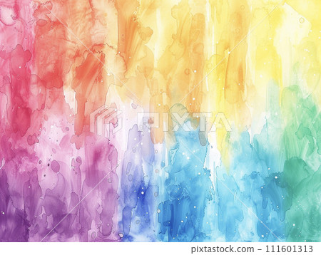 夢幻般的彩虹水彩畫AI圖像 111601313