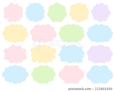 Colorful cloud frame set Colorful cloud frame set 111601850