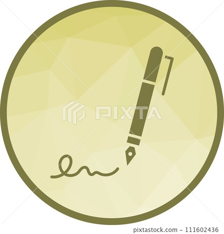 Signatures icon vector image. 111602436