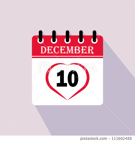 Icon calendar day - 10 December Icon calendar day - 10 December 111602488