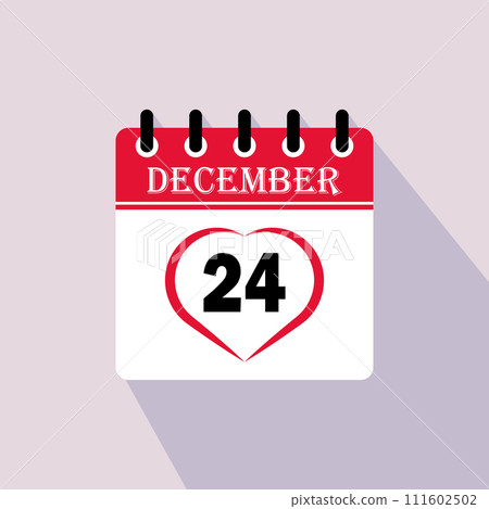 Icon calendar day - 24 December 111602502