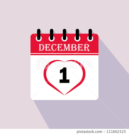 Icon calendar day - 1 December 111602525