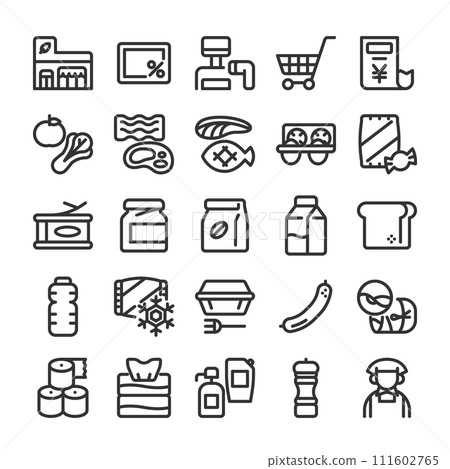 超市圖標集 111602765