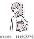 woman with laptop and computer 111602875