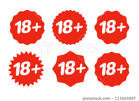 18 plus adult only vector sign icon. 18 plus symbol warning badge circle logo 18 plus adult only vector sign icon. 18 plus symbol warning badge circle logo 111603897