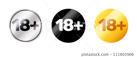 18 plus adult only vector sign icon. 18 plus symbol warning badge circle logo 18 plus adult only vector sign icon. 18 plus symbol warning badge circle logo 111603906